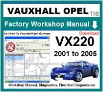 vauxhall vx220 Workshop Manual Download